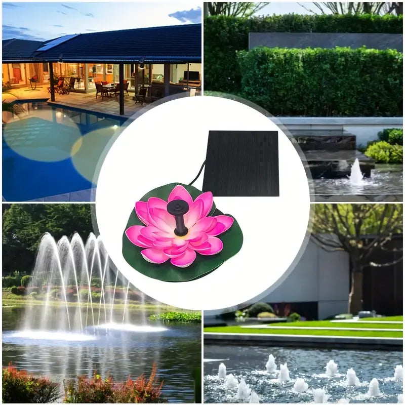 Lotus Shaped Solar Fountain Pond Decorative