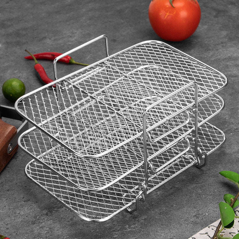 Stainless steel three-layer grill