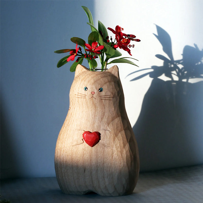 Handmade Cat Vase