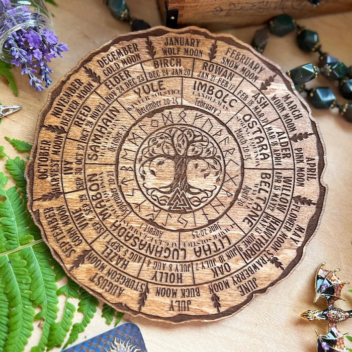 💖Wheel Of The Year Wood Sign - Tree of Life