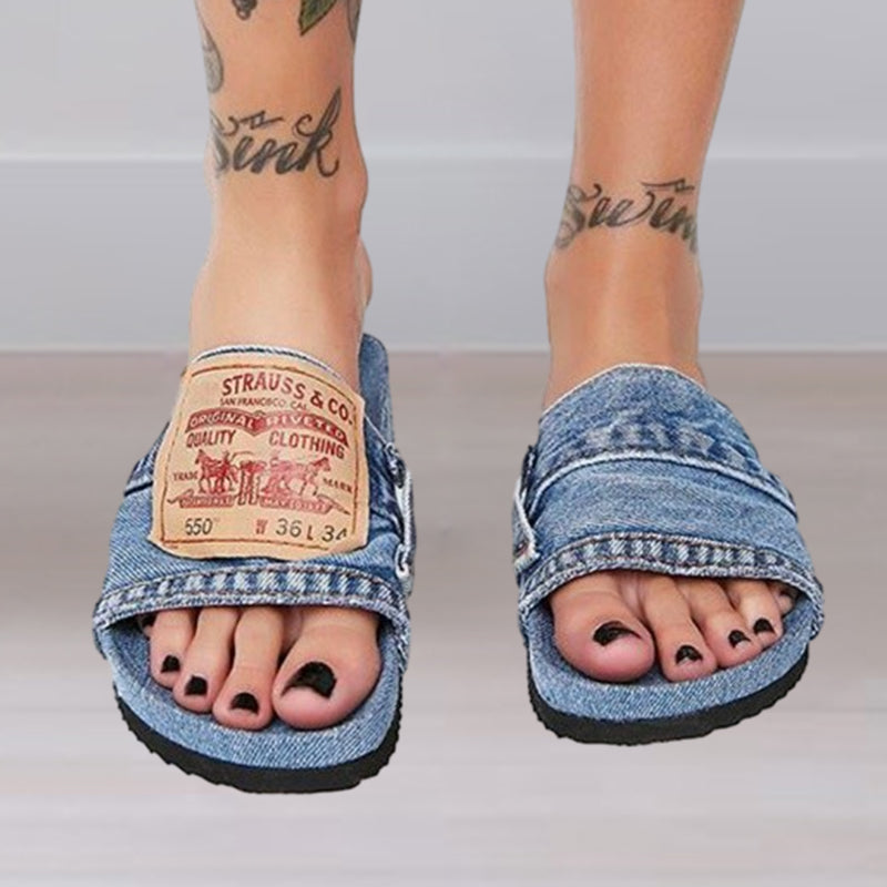 Women's Stylish Denim Slides