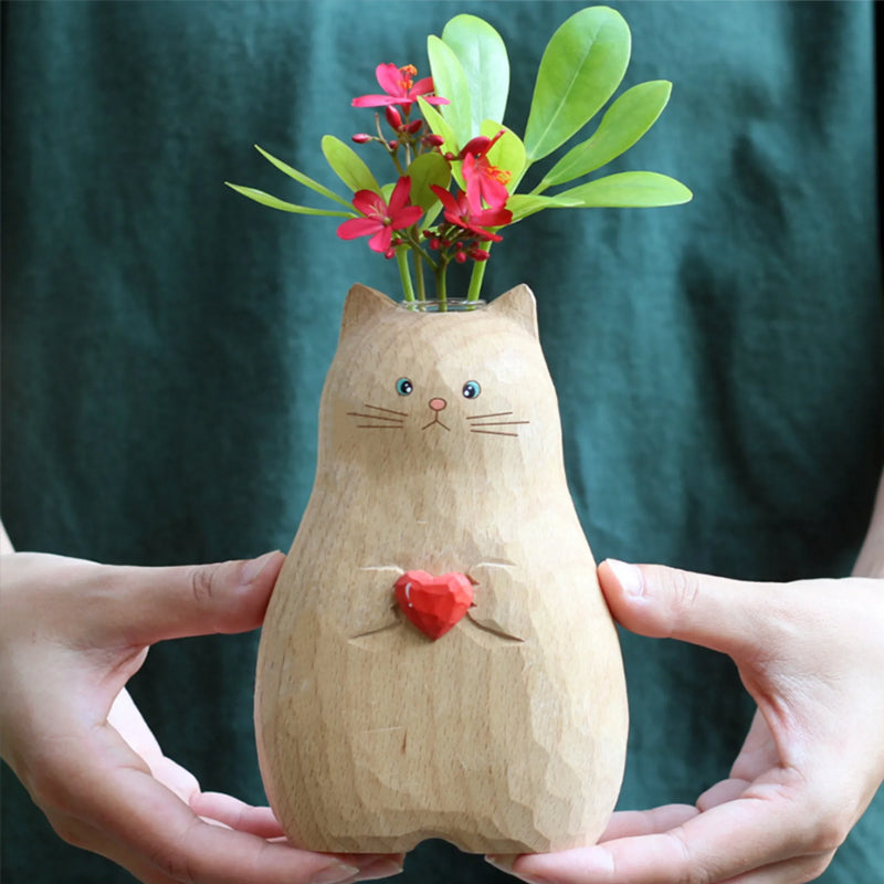 Handmade Cat Vase