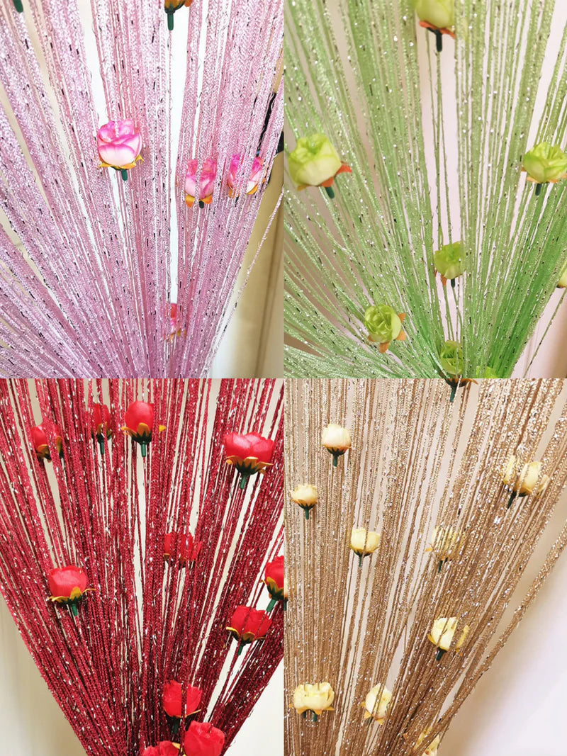 Rose Thread Door Curtain