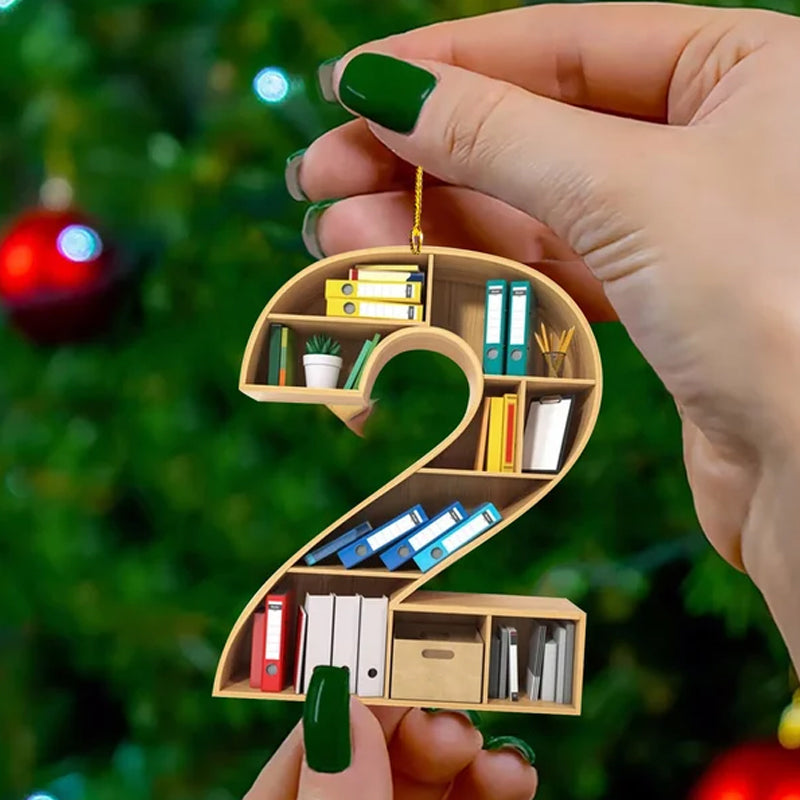 Book Lovers Christmas Ornament