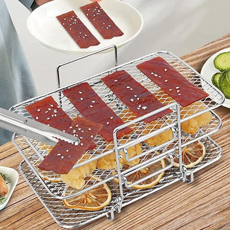 Stainless steel three-layer grill