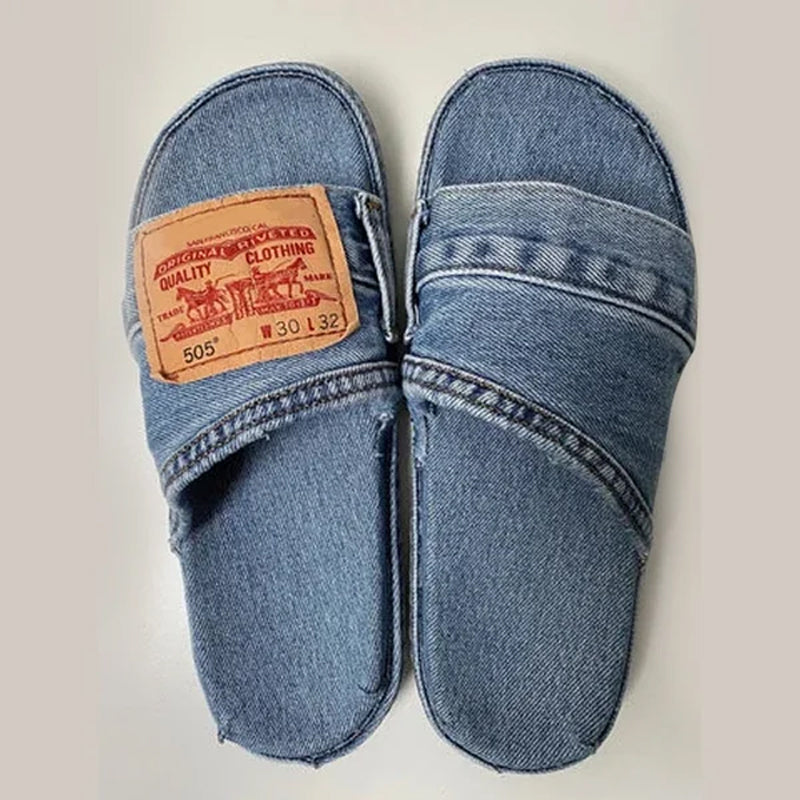 Women's Stylish Denim Slides