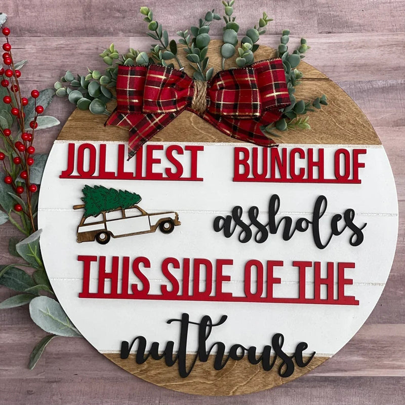 Funny Christmas Vacation Theme Door Hanger