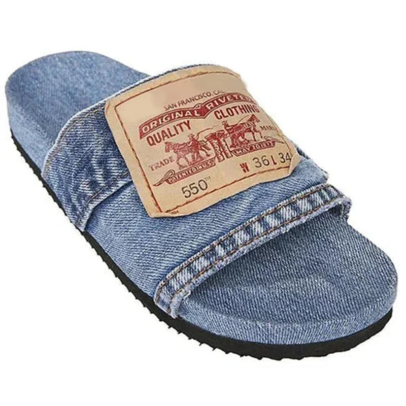 Women's Stylish Denim Slides