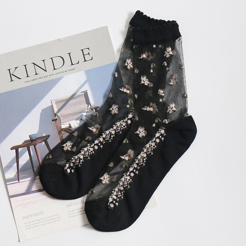 Ultra-Thin Breathable Crystal Socks