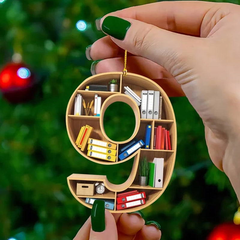 Book Lovers Christmas Ornament