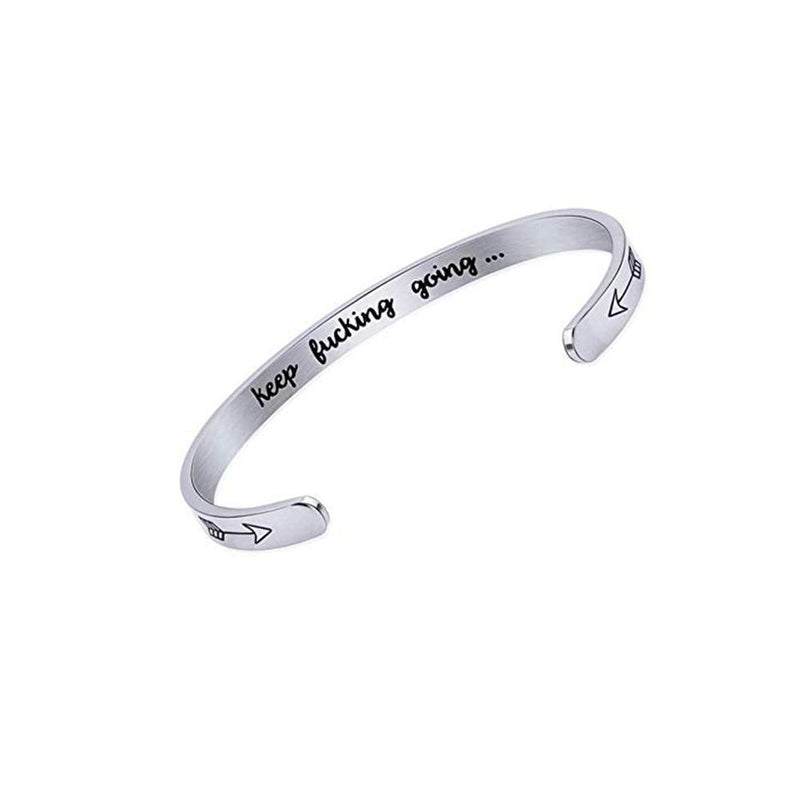 Inner Engraved Inspirational Cuff Bracelet Bangle