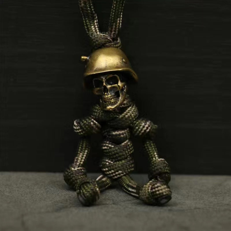 Skeleton Soldier Paracord Keychain