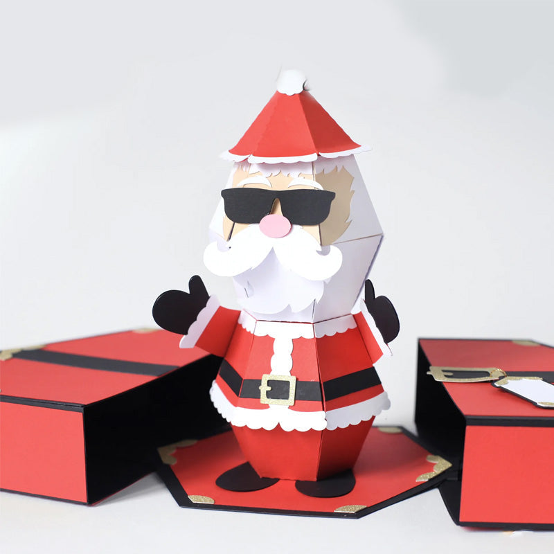 3D Santa Claus Prank Pop-up Box Card