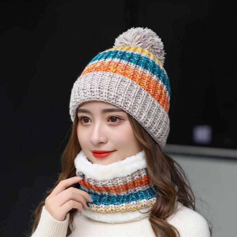 Winter Cute Hat Scarf Set