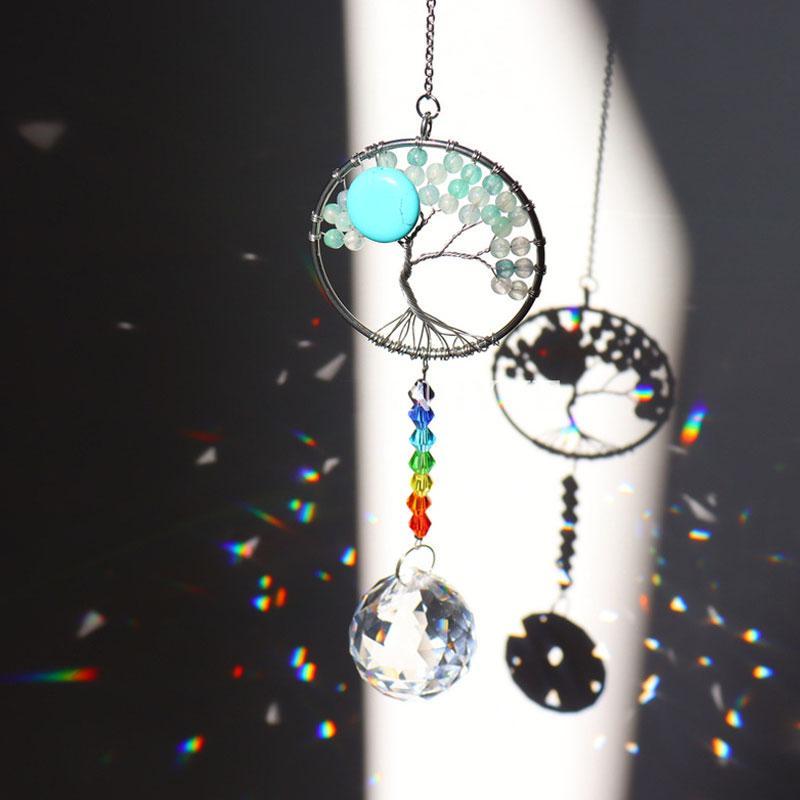 Crystal Wind Chime Tree Of Life Suncatcher