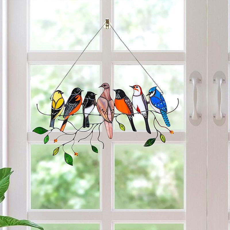 Stained Bird Window Hanging Suncatcher(mother's day gift)