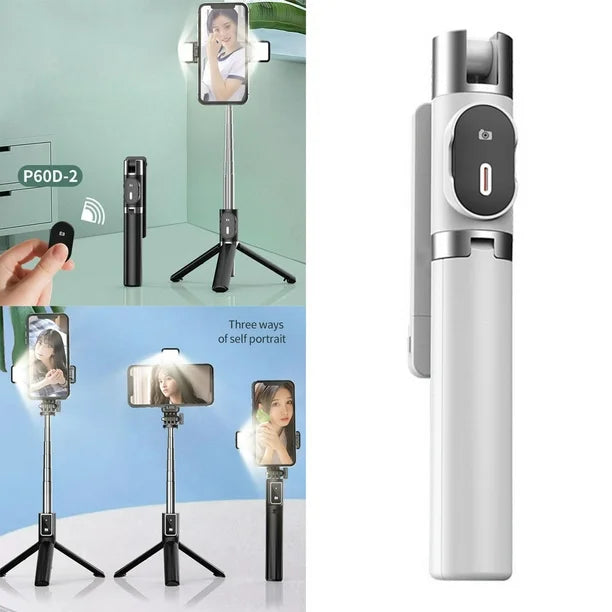 Extendable Selfie Stick with Fill Light