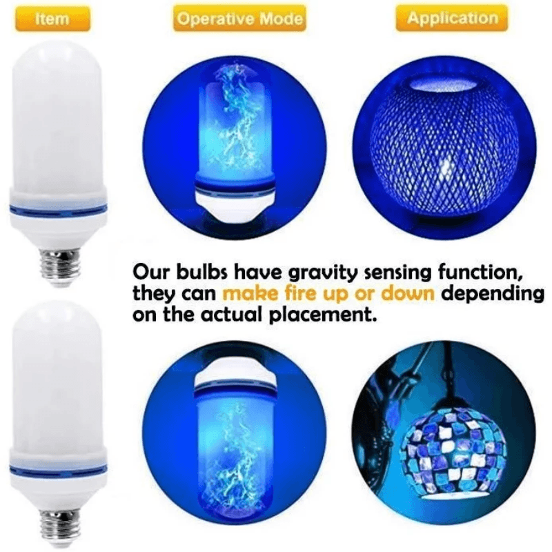 LED Gravity Effect Fire Light