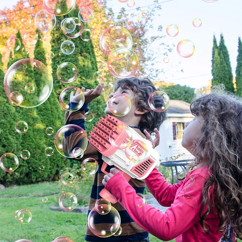 Upgraded Bubble Machine with Colorful Lights