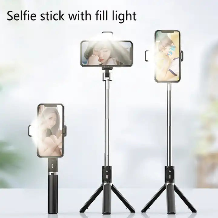 Extendable Selfie Stick with Fill Light