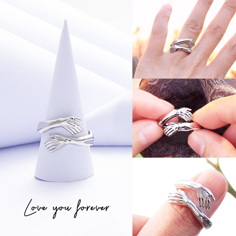 2022 New-Couple Hug Ring Romantic Gift