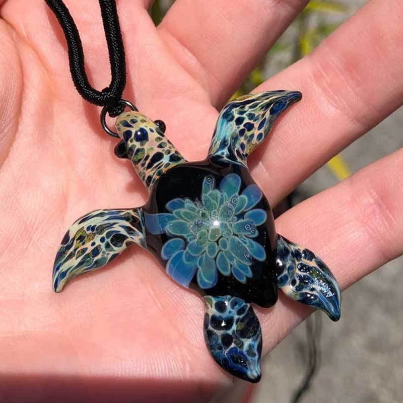 Blue and Turquoise Jewelry-Sea Turtle Pendant