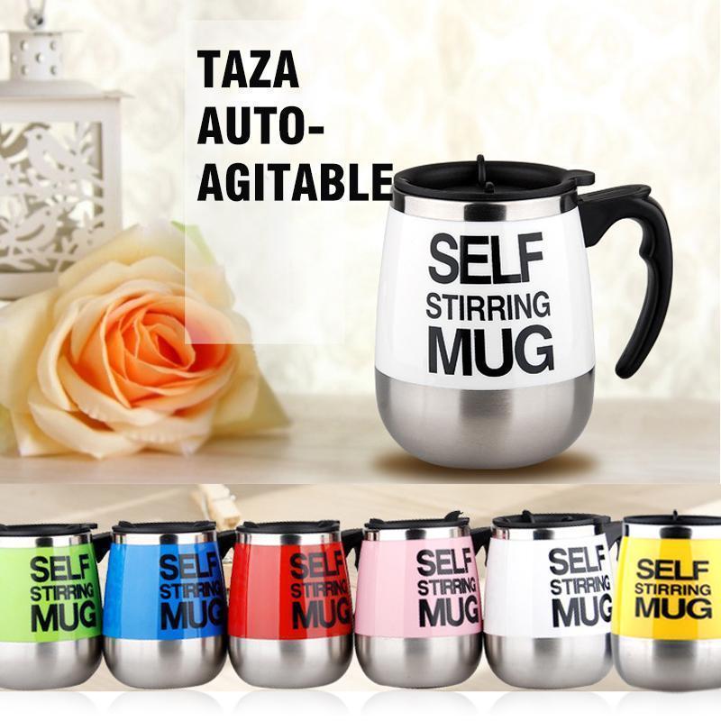 Autoagitable taza para café, zumo, leche, 6 colores