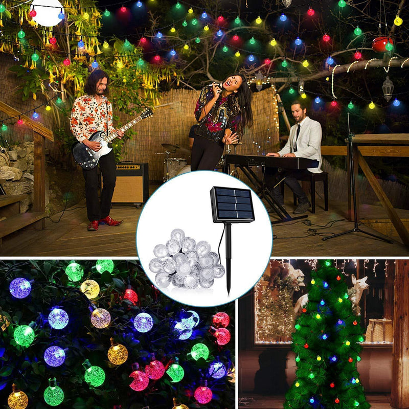 Solar Powered LED Outdoor String Lights