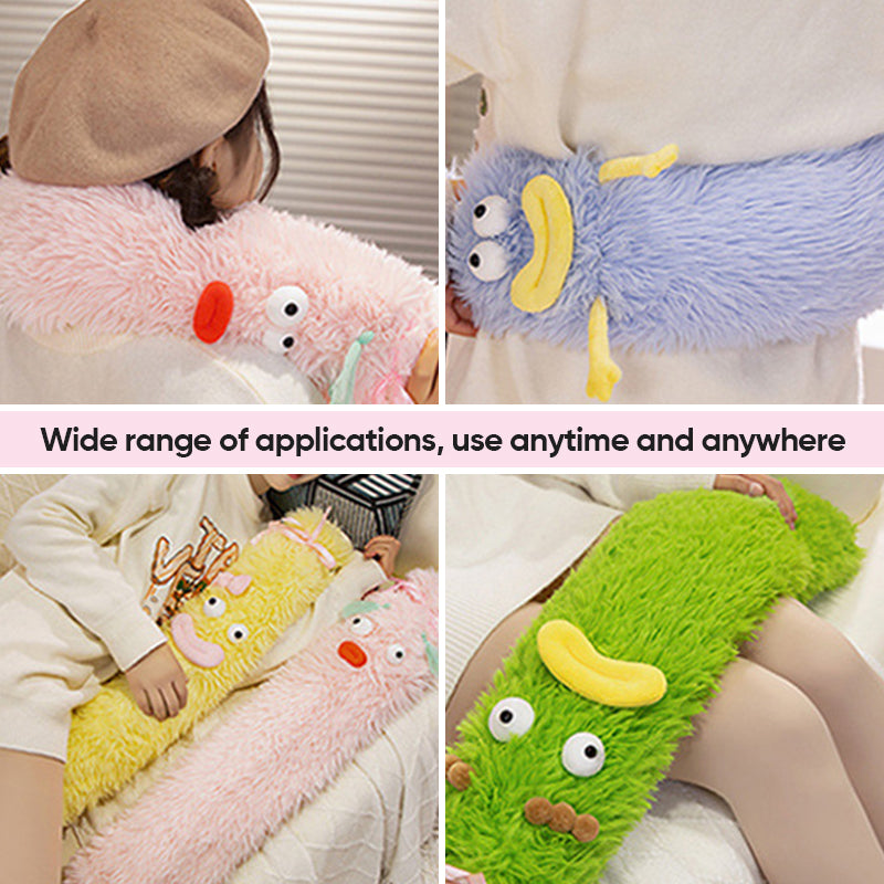 Extended Hot Water Bottle with Plush Cover