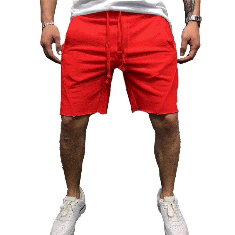 Solid color breathable summer sports shorts