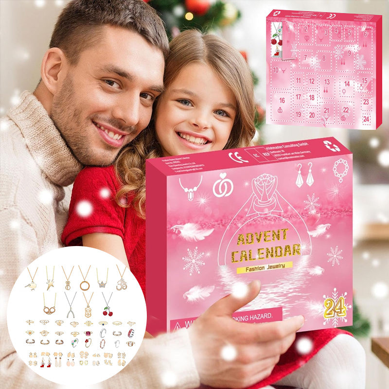 Christmas Advent Calendar Blind Box Jewelry 24 Piece Set