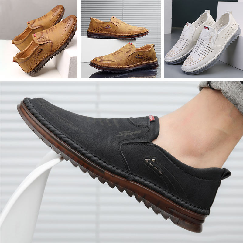 Soft Surface Tendon Sole Hand Sewn Breathable Men's Shoes