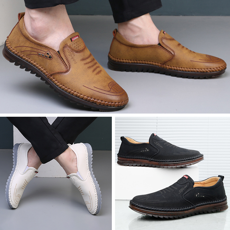 Soft Surface Tendon Sole Hand Sewn Breathable Men's Shoes