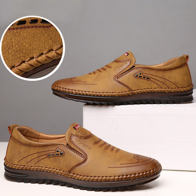 Soft Surface Tendon Sole Hand Sewn Breathable Men's Shoes