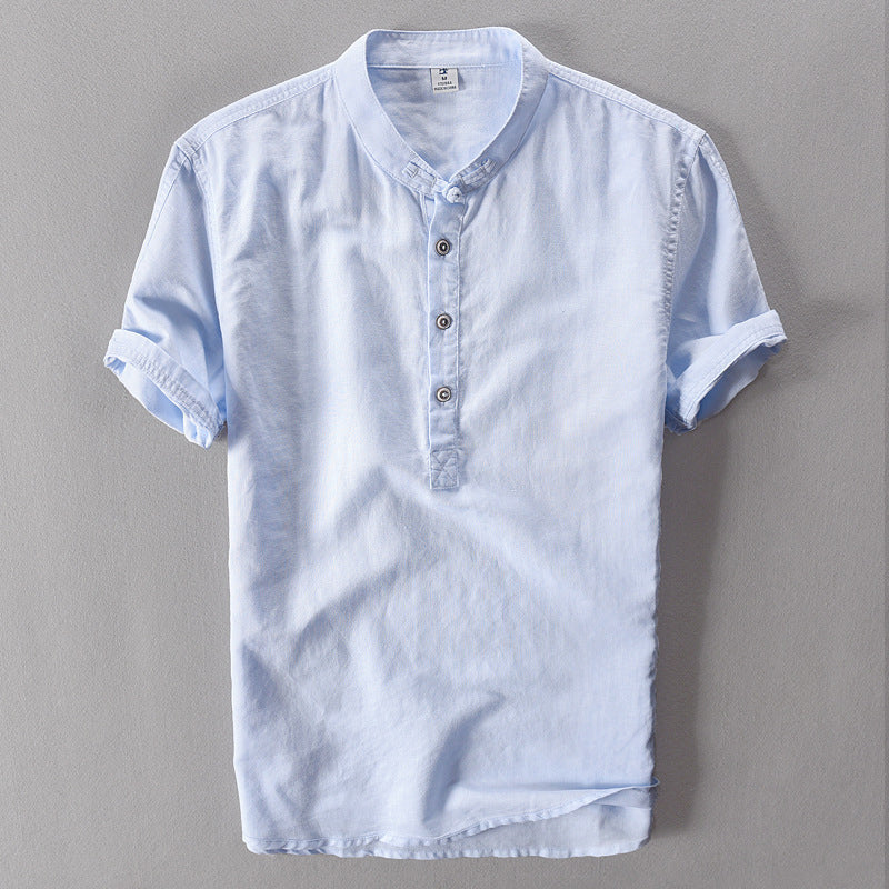 Men's Summer Linen Shirt With Buttons